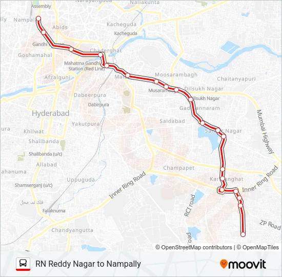 101R Bus Line Map