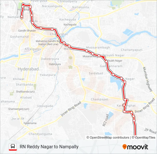 101R Bus Line Map