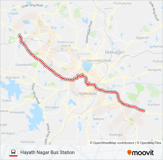 156/216 Bus Line Map
