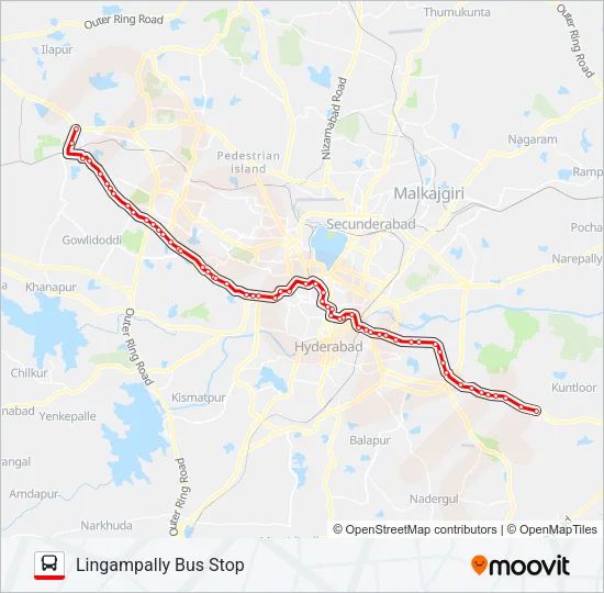 156/216 Bus Line Map