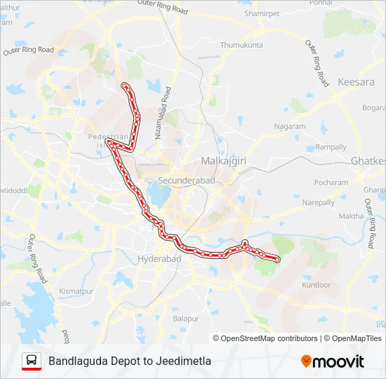 158J Bus Line Map