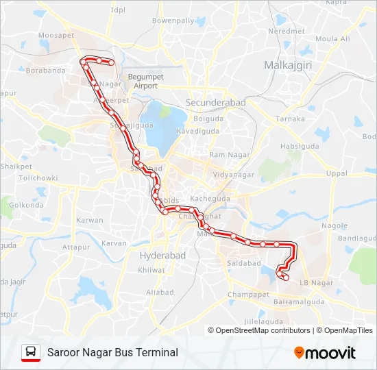 84S Bus Line Map