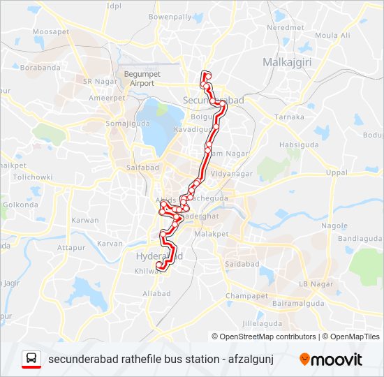 1B Bus Line Map