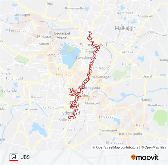 1B Bus Line Map