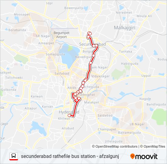 1B bus Line Map