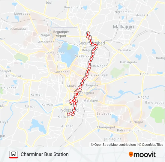 1B Bus Line Map
