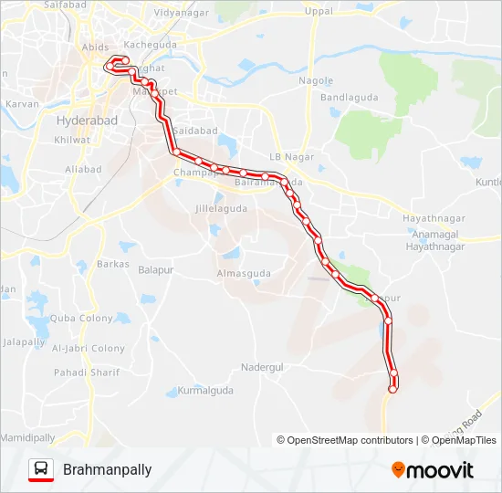 277B Bus Line Map