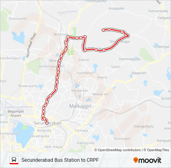 211M Bus Line Map