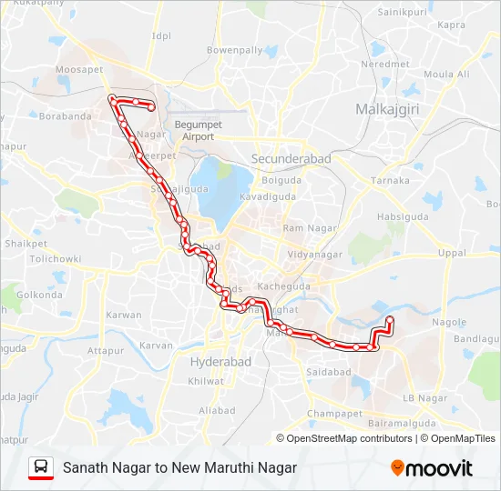 158M Bus Line Map