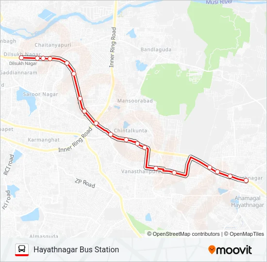 299D Bus Line Map