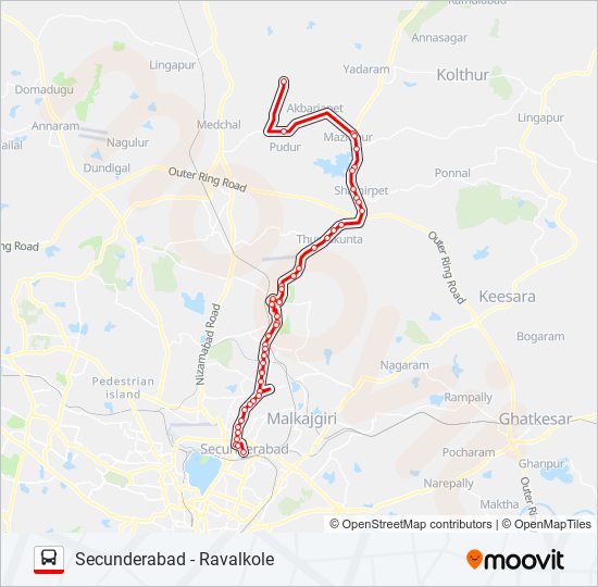 211R bus Line Map