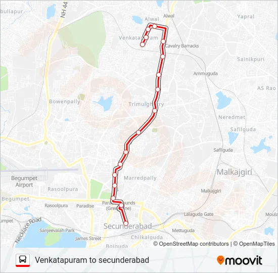 21 Bus Line Map