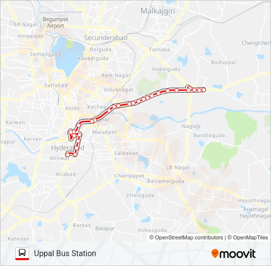 71A Bus Line Map