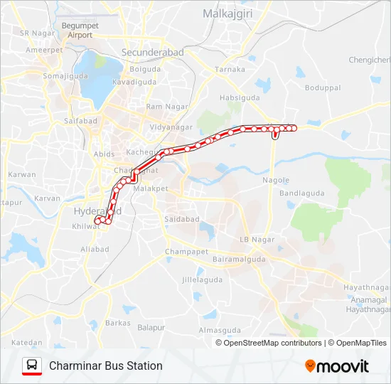 71A Bus Line Map