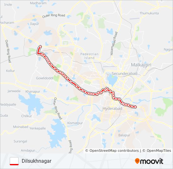 216dl Route: Schedules, Stops & Maps - Dilsukhnagar (Updated)