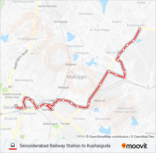 15 Bus Line Map
