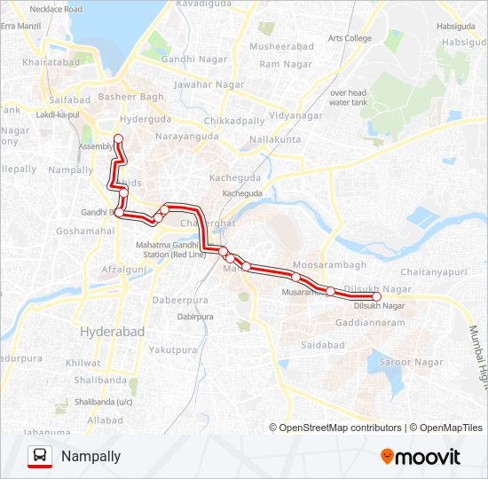 152G bus Line Map