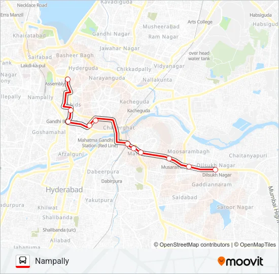 152G Bus Line Map