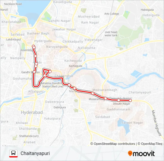 152G Bus Line Map