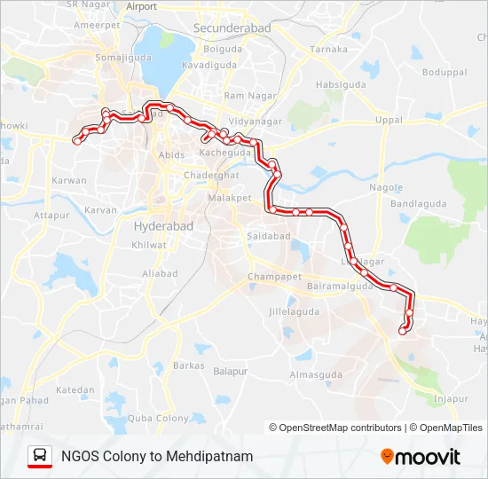 156H Bus Line Map
