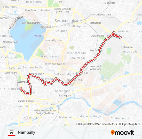 136 Bus Line Map