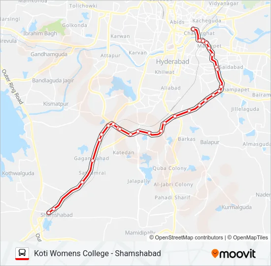 251B Bus Line Map