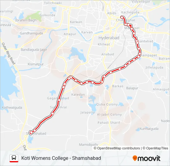 251B Bus Line Map