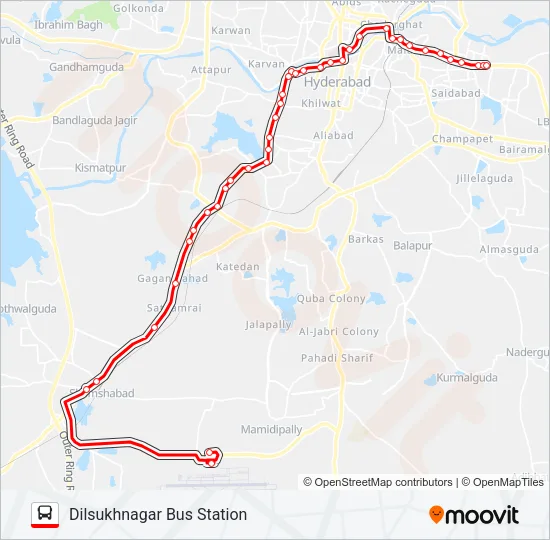 252 Bus Line Map