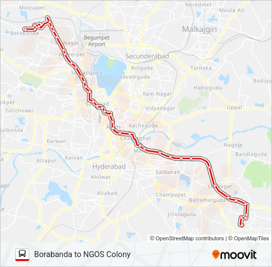 158FV Bus Line Map
