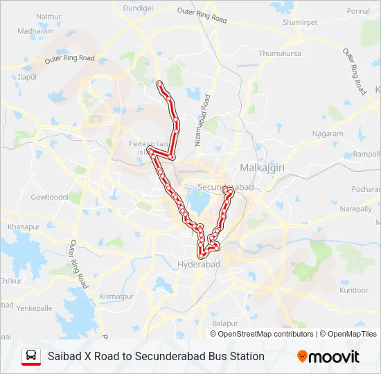 283N Bus Line Map
