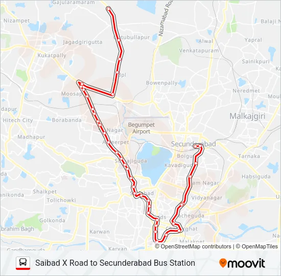 283N Bus Line Map