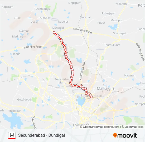 230P Bus Line Map