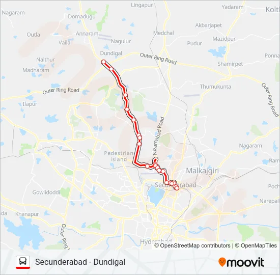 230P Bus Line Map