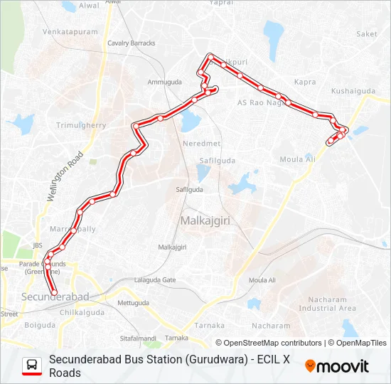 37H Bus Line Map