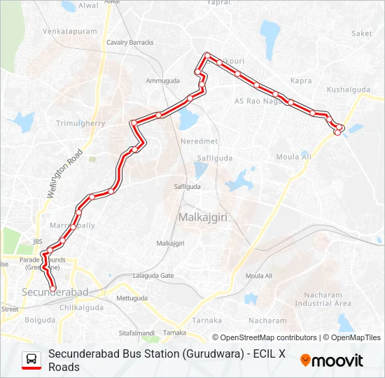 37H Bus Line Map
