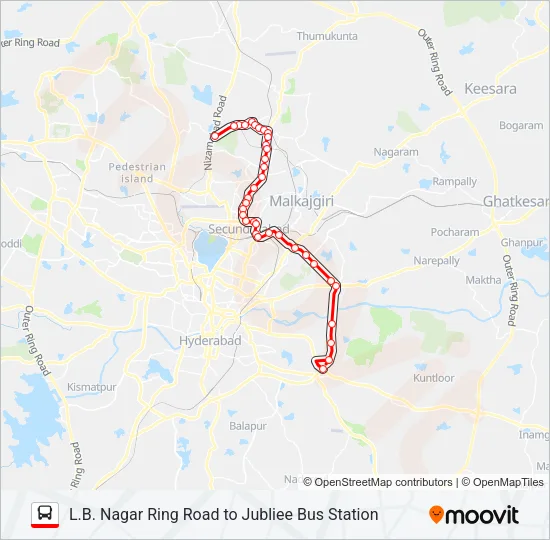 25S/90L Bus Line Map