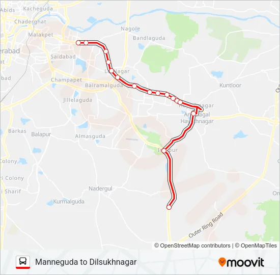 202M Bus Line Map