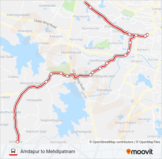 288A bus Line Map