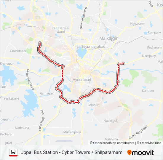 126/300 Bus Line Map
