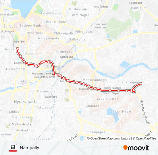 100K Bus Line Map