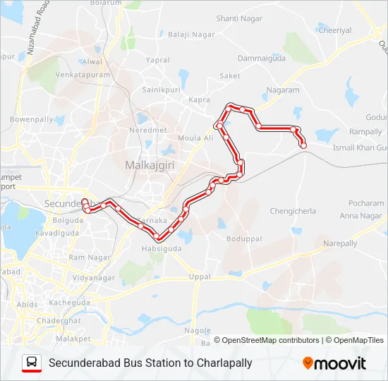 250P Bus Line Map