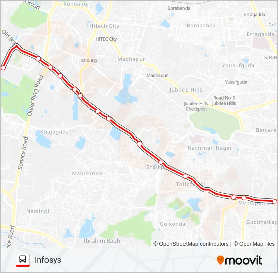 216MI Bus Line Map
