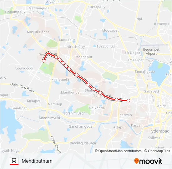 216MI Bus Line Map