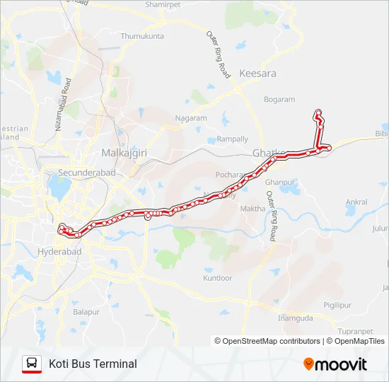 245J Bus Line Map