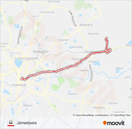 245J Bus Line Map
