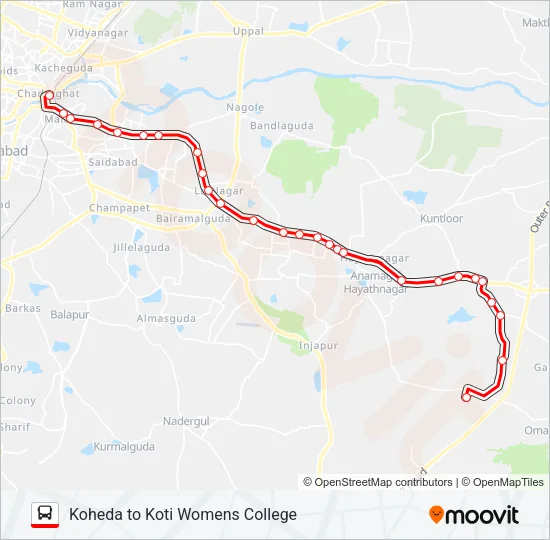 204K Bus Line Map