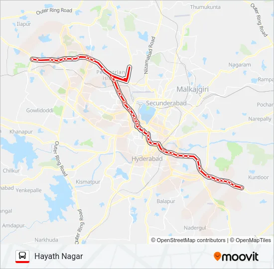 225L/299 Bus Line Map