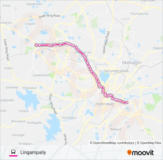 218D/L Bus Line Map