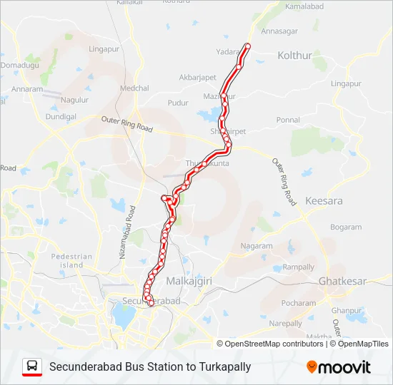 211T Bus Line Map
