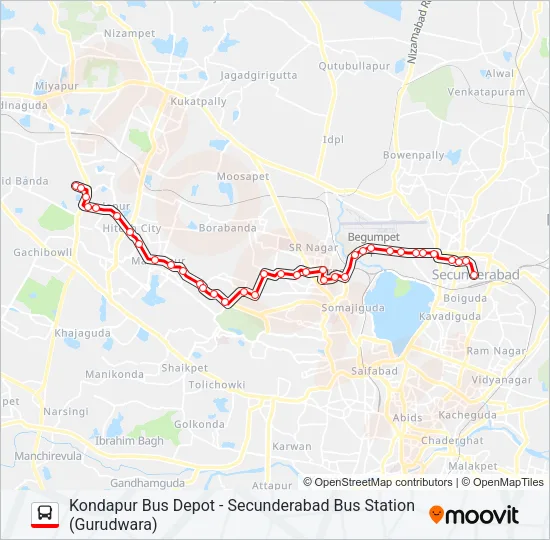 10H Bus Line Map